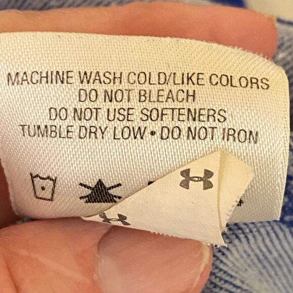 Under Armour Blue White Performance Pullover Womens Size Lg Long Sleeve Stretchy - Picture 6 of 6